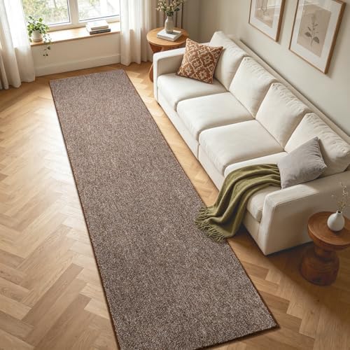 2x10 Coffee/White Runner Rug Washable Non-Slip for Kitchen Hallway Bathroom - Image 4