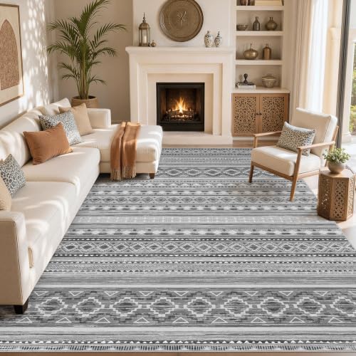 cotiled Boho 9x12 Area Rug for Living Room: Large Moroccan Washable Rug by COTILED