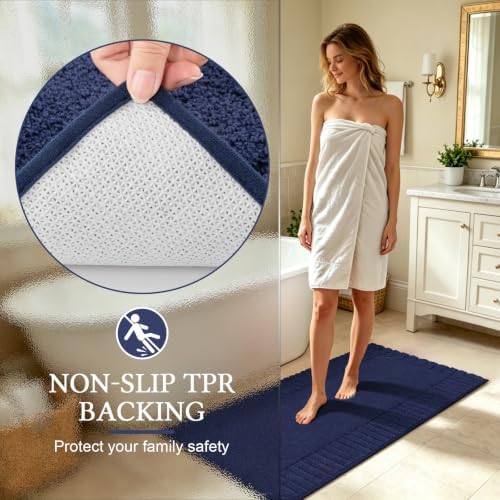 Pauwer Bathroom Rugs Sets 2 Piece, Non Slip Plush Bath Mats, Dark Grey - Image 5