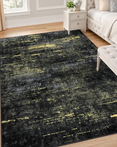 OLANLY 4x6 Washable Area Rug, Soft Non Slip Carpet for Bedroom Living Room by OLANLY