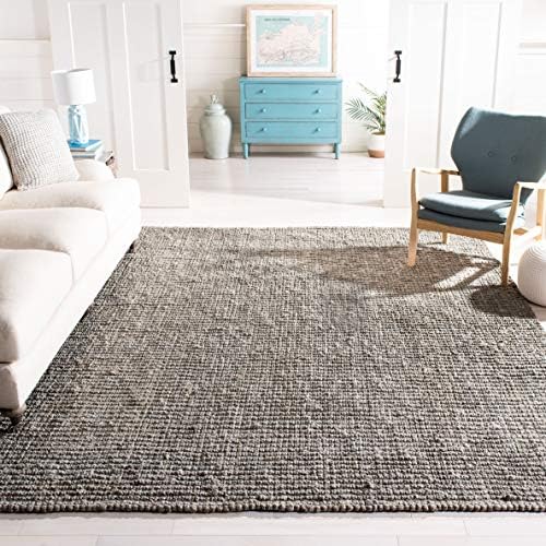 SAFAVIEH Natural Fiber Square Rug 8', Jute Knotted Light Grey NF447G by Unknown