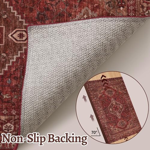 Tangsoo Oriental 2x4 Runner Washable Rugs for Entryway, Non Slip Small Rug - Image 4