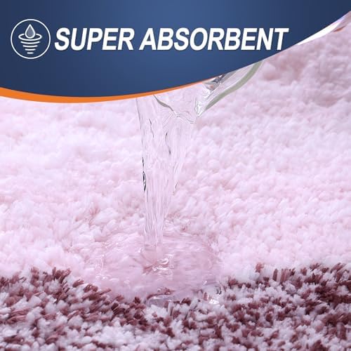 OLANLY Luxury Toilet Rugs U-Shaped 24x20, Soft Absorbent Microfiber Mat - Image 4