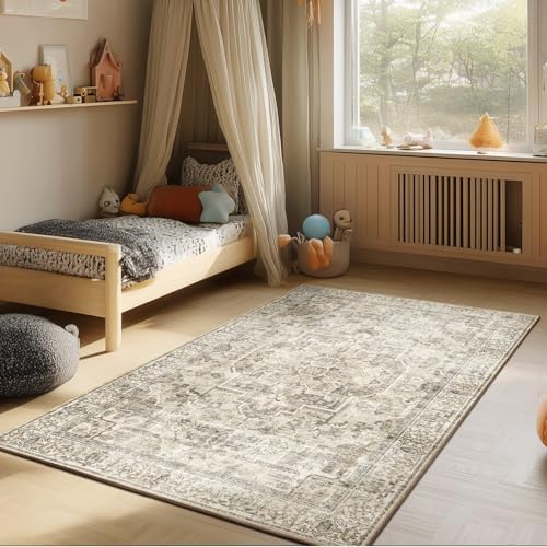 Machine Washable Throw Rugs for Entryway: Door Mat Indoor Entrance 4x6 Small Rug Stain Resistant Non-Slip Low Pile Soft Carpet for Kitchen Front Door Indoor Entry Bathroom Bedroom - Image 5