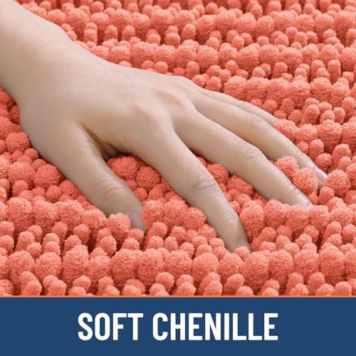 Smiry Bathroom Rugs 24X16, Extra Soft Rubber Backing Chenille Bath Mats - Image 4