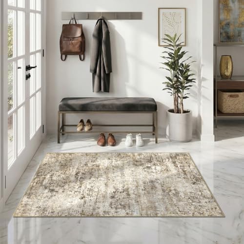 Abstract Area Rug 3x5 Ft Washable Rugs for Entryway Indoor by Unknown