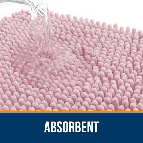OLANLY Toilet Rugs U-Shaped 24x20, Soft Absorbent Chenille Contour Rugs - Image 4