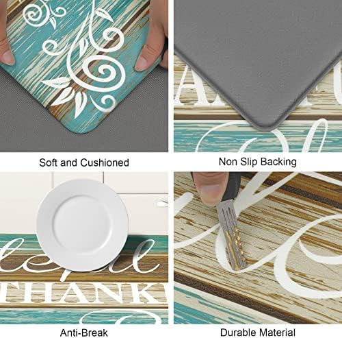 HEBE Anti Fatigue Kitchen Mat Set of 2, Cushioned Kitchen Mats for Floor - Image 4