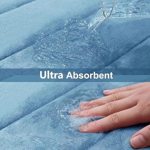 Buganda Memory Foam U-Shaped Toilet Rugs 24 x 24, Absorbent Bathroom mat - Image 5