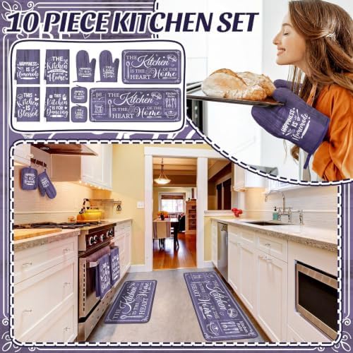 Fourluoo 10 Pcs Purple Kitchen Decor Set - Image 2