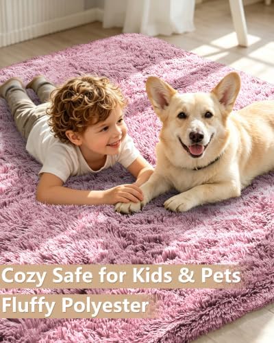 Smiry Area Rugs for Living Room Bedroom 3x5 ft, Fluffy Washable Carpet - Image 3