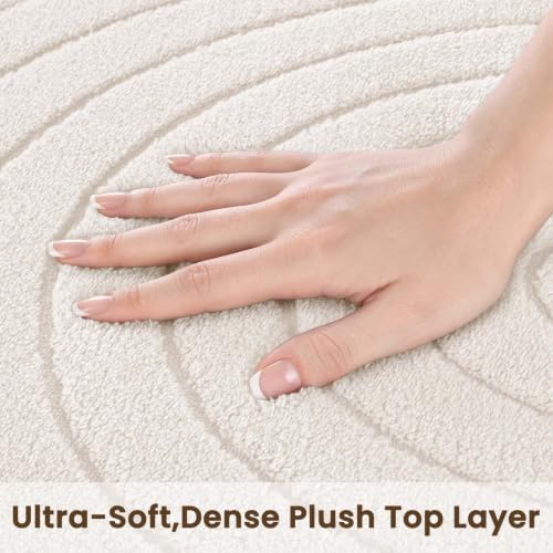 Sour Lemon 2x6 Runner Rug for Hallways Non Slip, Bedroom Modern Cream Rugs - Image 3