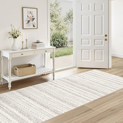 cotiled Hallway 2.6x8 Runner Rugs Washable Boho Rug Brown by COTILED