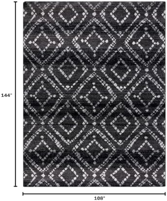 SAFAVIEH Adirondack Area Rug 9'x12', Boho Black & Ivory ADR131A - Image 2