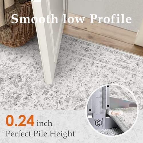 PureCozy Gray Runner Rug 2x6 Vintage Neutral - Image 3