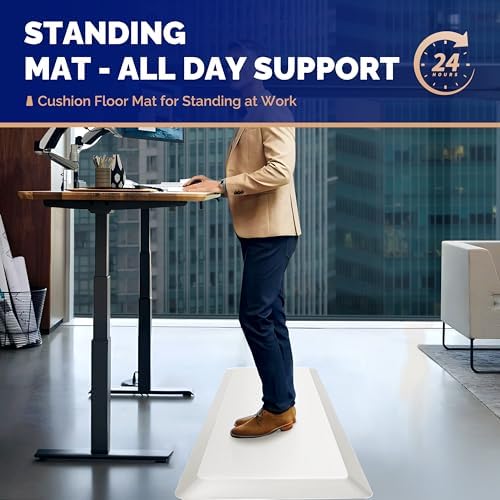 FEATOL Anti Fatigue Mat for Standing Desk & Kitchen Floor, 9/10 Extra Thick - Image 2