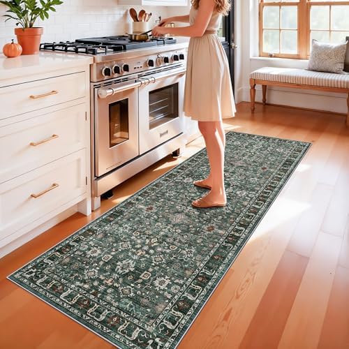 2x6 Hallway Washable Runner Rug: 6ft Kitchen Rugs with Non Slip Backing - Image 4