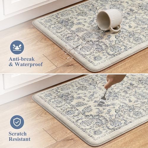 KIMODE Anti Fatigue Kitchen Mats for Floor Cushioned Kitchen Rugs Sets of 2 - Image 6