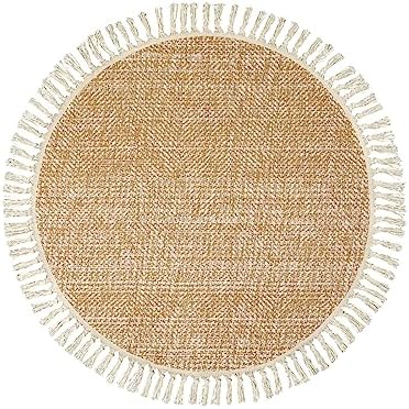 Collive Boho Round Area Rug, Soft Hand Woven Washable Bedroom Carpet 3ft - Image 2