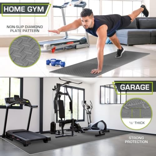 ProsourceFit Exercise Puzzle Mat ½-inch, EVA Interlocking Foam Floor Tiles for Home Gym, Workout Equipment, Kids Play Areas, Grey, 144 SQ FT - 36 Tiles - Image 3