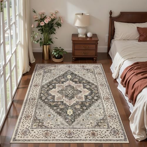 Tangsoo 3x5 Washable Area Rugs, Farmhouse Non Slip Accent Rugs for Entryway by Tangsoo