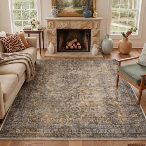 Bavni 2x3 Doormat, Vintage Floral Washable Non Slip Area Rug for Entrance - Image 3