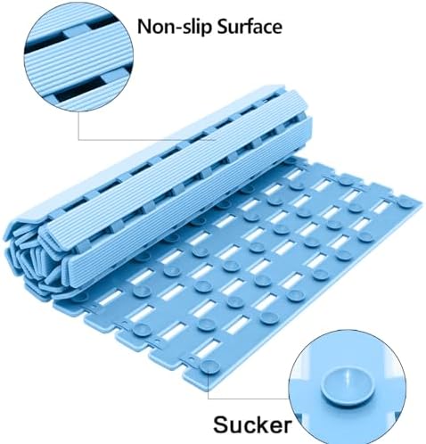 BEMISO Shower Mat Non Slip Bathtub Mat 37.4 x 15.7 Inch Bath Mat for Tub - Image 2