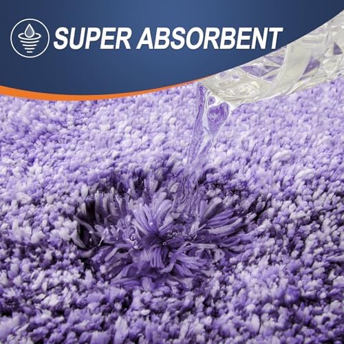 OLANLY Microfiber Bathroom Rugs Sets 3 Piece, Absorbent Bath Mats, Violet - Image 4
