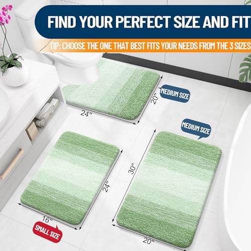 OLANLY Large Bathroom Rugs 50x30, Extra Soft Absorbent Microfiber Bath Rugs - Image 2