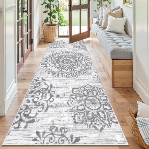 HEBE Hallway Runner Rug 2'8''x8', Washable Non Slip Kitchen Rug Runner by HEBE