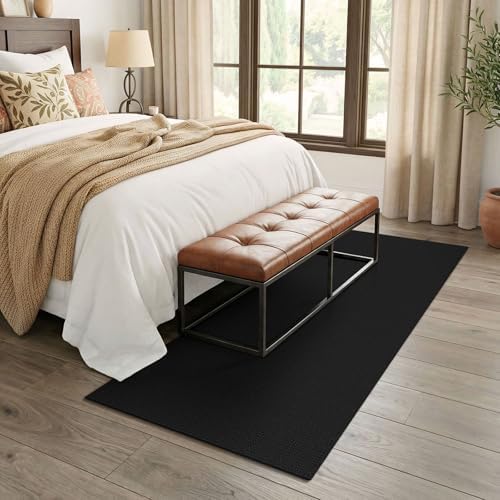 EARTHALL Washable Runner Rug, Non Slip Walkway Rug, 3x7 Ft, Black Heather - Image 6