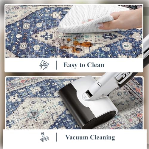 Collive Kitchen Mats Cushioned Anti Fatigue, Dusty Blue 17.3"x29"+17.3"x59" - Image 5
