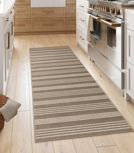 Lahome Striped Easy Jute Kitchen Runner Rug, 2x6 Washable Rugs for Entryway - Image 2
