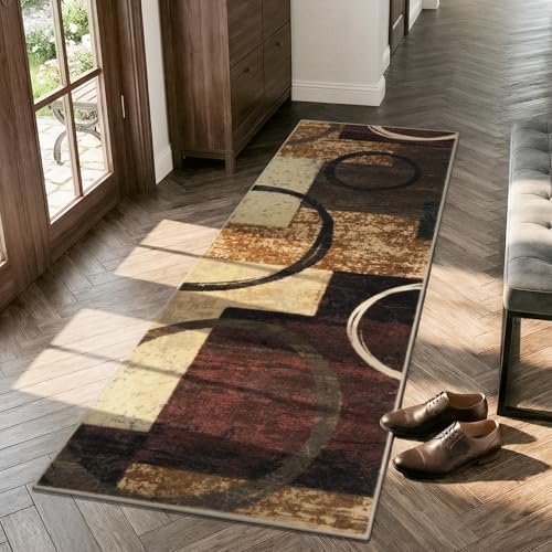Yamaziot 2x6 Washable Modern Abstract Runner Rug Non-Slip for Hallways - Image 3