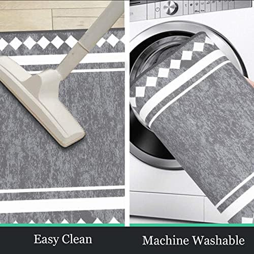 HEBE Boho Kitchen Rugs Set of 3, Non Slip Washable Kitchen Mats for Floor - Image 4