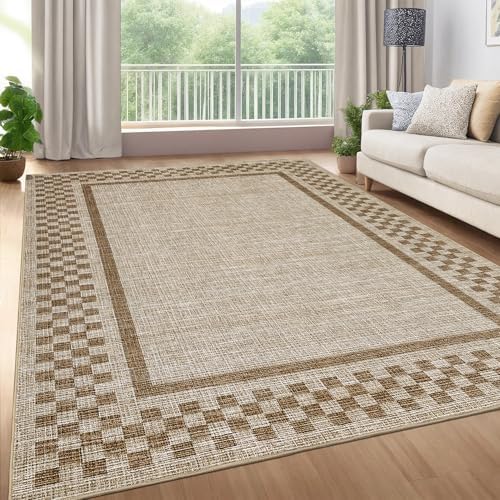 GarveeHome Modern Bordered 8x10 Washable Area Rugs for Living Room Bedroom by GarveeHome