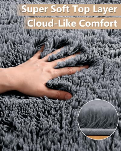 Smiry Area Rugs for Living Room Bedroom 2x6 ft, Fluffy Washable Carpet - Image 2