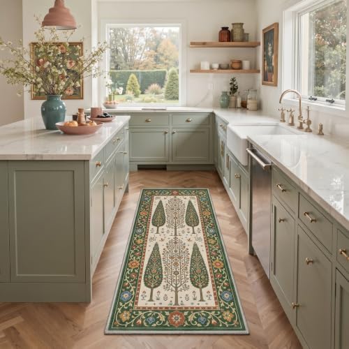 GENIMO 2.5x8 Outdoor Runner Rug, Washable for Patio, Antique Sage - Image 5