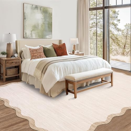 GarveeHome Scalloped Large Living Room Area Rug 6x9 - Machine Washable - Image 3