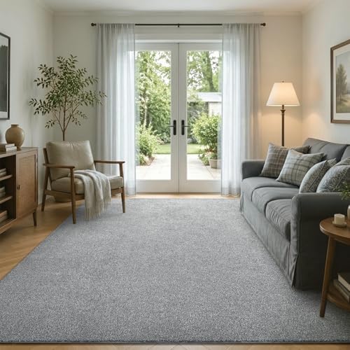 4x6 Grey Area Rug Washable Non-Slip Soft Thin for Bedroom Living Room - Image 4