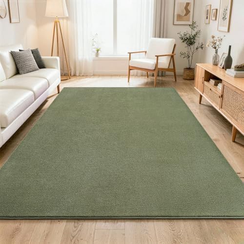 ISEAU 4x6 Soft Area Rug for Bedroom, Washable and Non-Slip, Green - Image 6