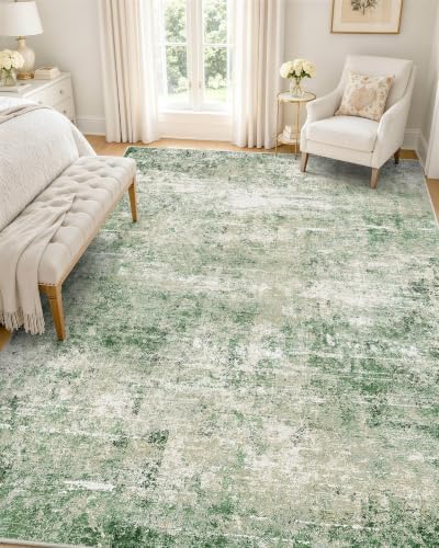 OLANLY 5x7 Washable Area Rug, Soft Non Slip Carpet for Bedroom Living Room by OLANLY