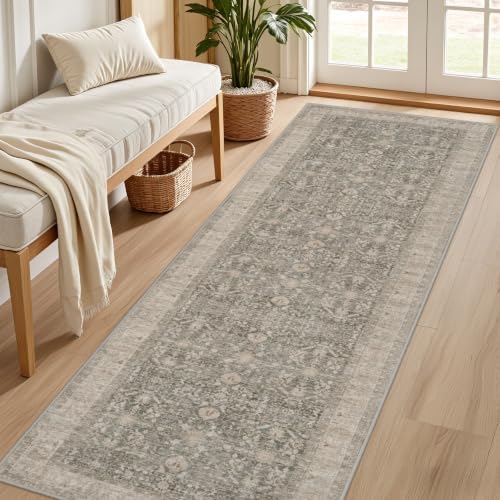 3x14 Hallway Washable Runner Rug: Kitchen Carpet Warm Taupe - Image 2
