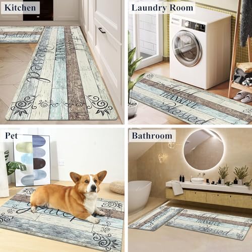 HEBE Anti Fatigue Kitchen Mat Set of 2, Cushioned Kitchen Mats for Floor - Image 6