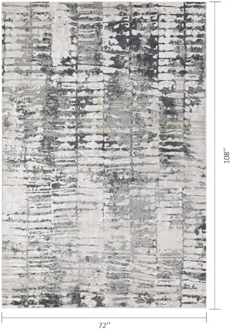 Mottled Stone Rhythm 6x9 Blue Gray Area Rug for Living Room Dining Room - Image 2