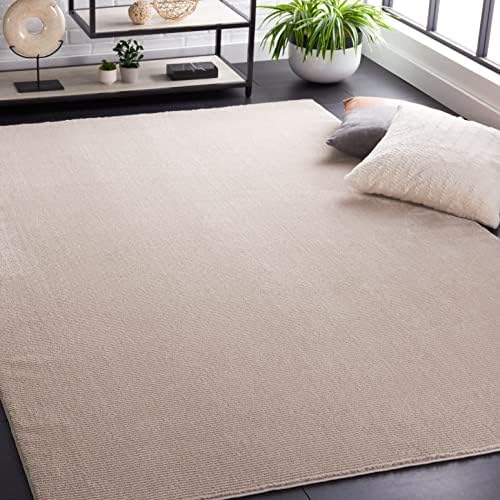 SAFAVIEH Revive Collection Area Rug - 5'3" x 7'7", Beige, Solid Design, Non-Shedding & Easy Care, Ideal for High Traffic Areas in Living Room, Bedroom (REV102B) by Unknown