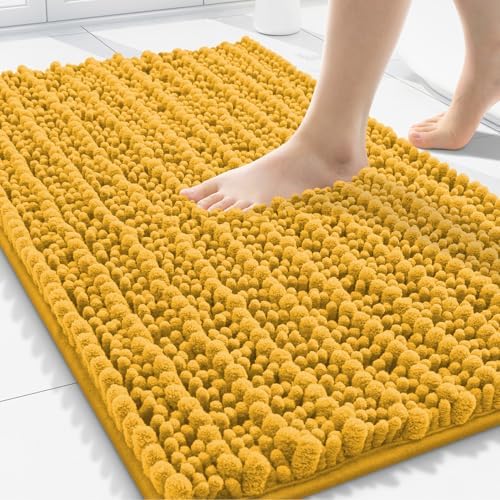 Smiry Bathroom Rugs 30X20, Extra Soft Rubber Backing Chenille Bath Mats - Image 2
