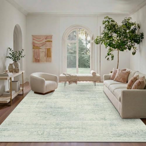8x10 Area Rugs for Living Room Washeble Large Green Rugs Non Slip - Image 3