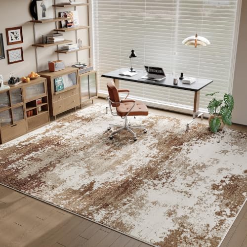 Brown Washable Rug 5x7 Area Rugs for Living Room Bedroom Carpet - Image 4