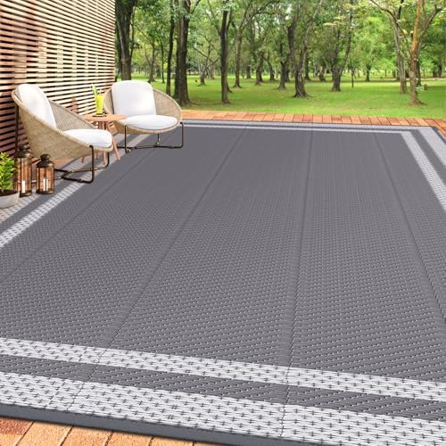 HappyTrends Outdoor Rug Portable Plastic Straw Camping Rugs for Outside RV by HappyTrends